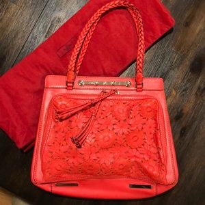 Valentino Demetra Leather Lace Tote